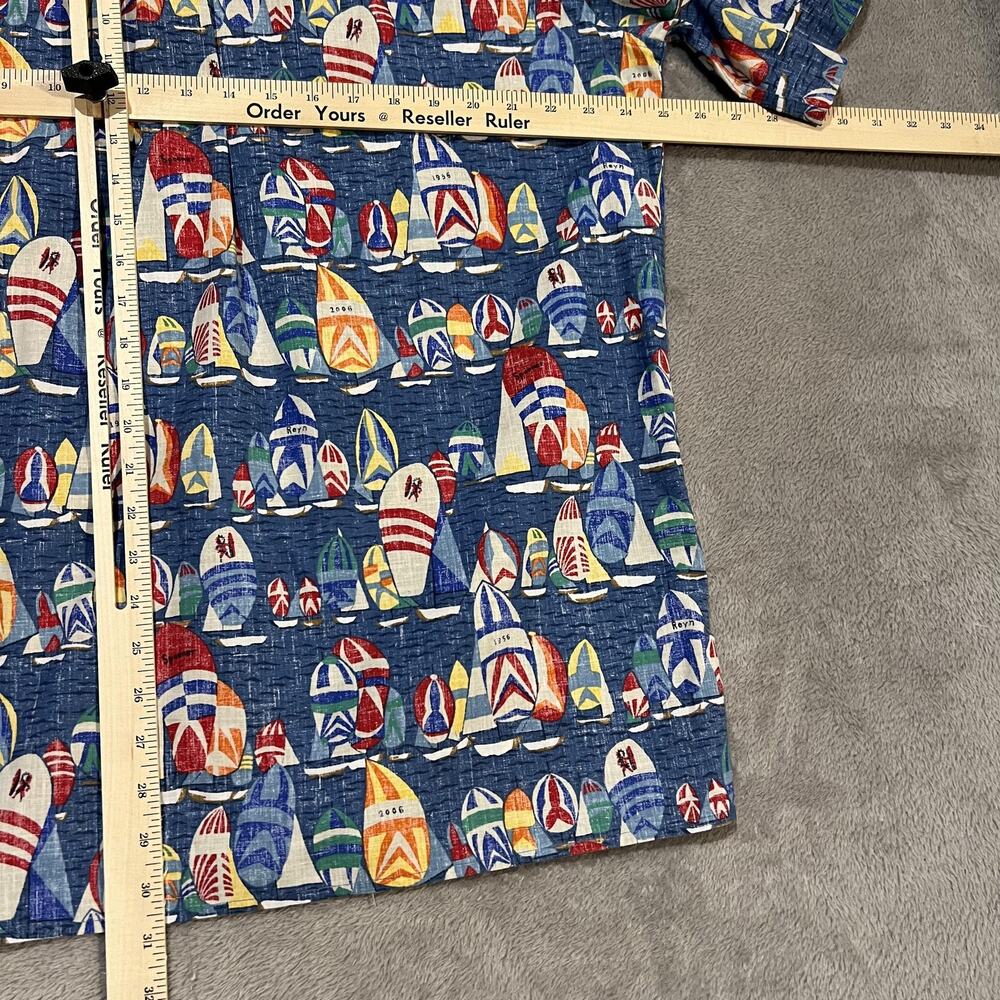 Reyn Spooner Shirt Mens XL Sailboat Print Hawaiian Traditions 50th Anniversary - Picture 7 of 7